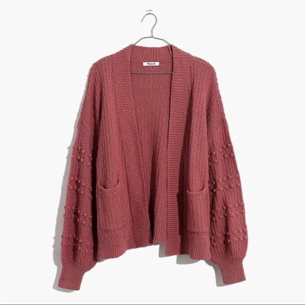 Madewell Pink Cardigan Cozy Knit Sweater - Picture 3 of 6